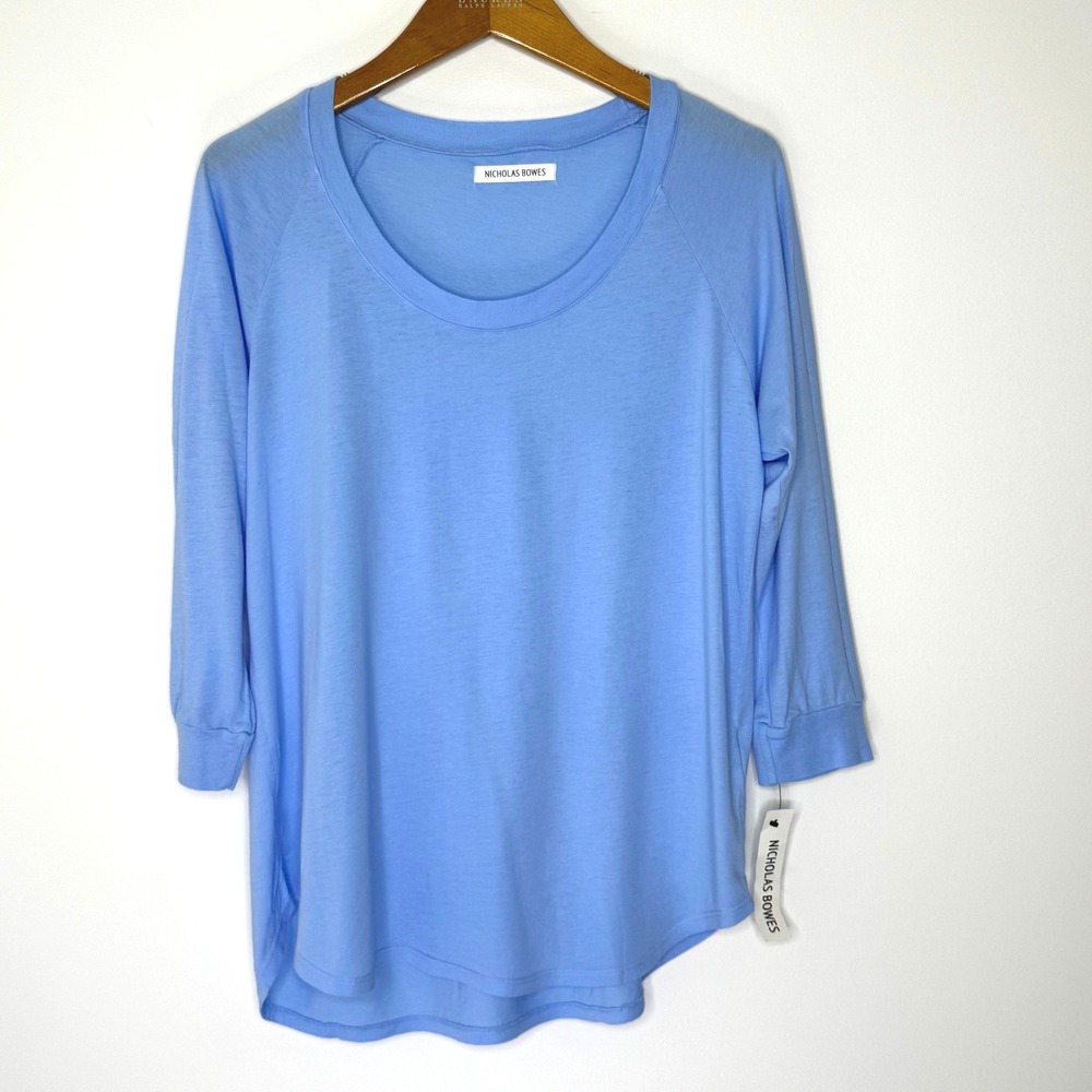 New Nicholas Bowes Long Sleeve‎ T Shirt Blue Medium